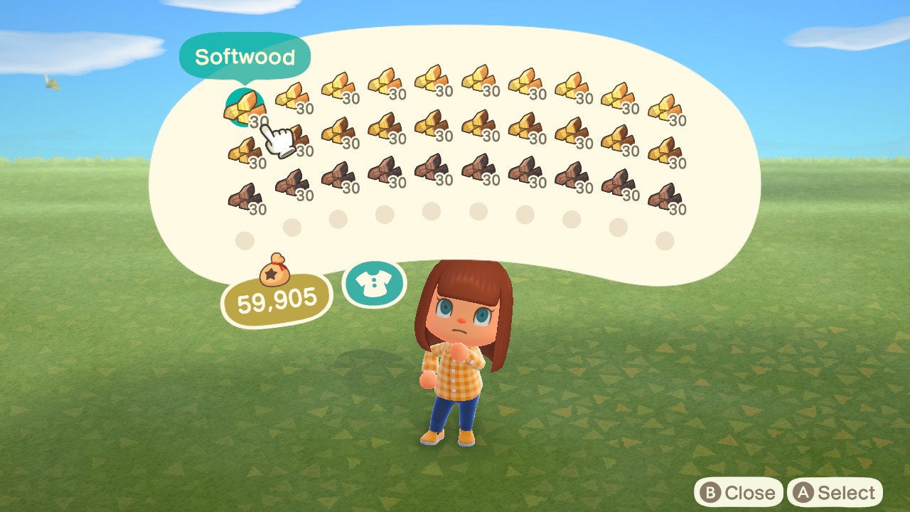 ACNH Materials wood Nook's Treasure Island