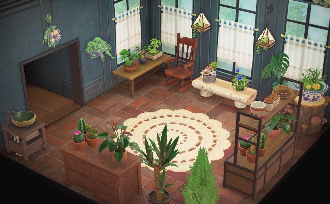 animal crossing indoor plants ACNH Garden Room (Animal Crossing New Horizons)