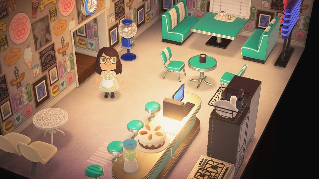 ACNH Turquoise Diner (Animal Crossing New Horizons)