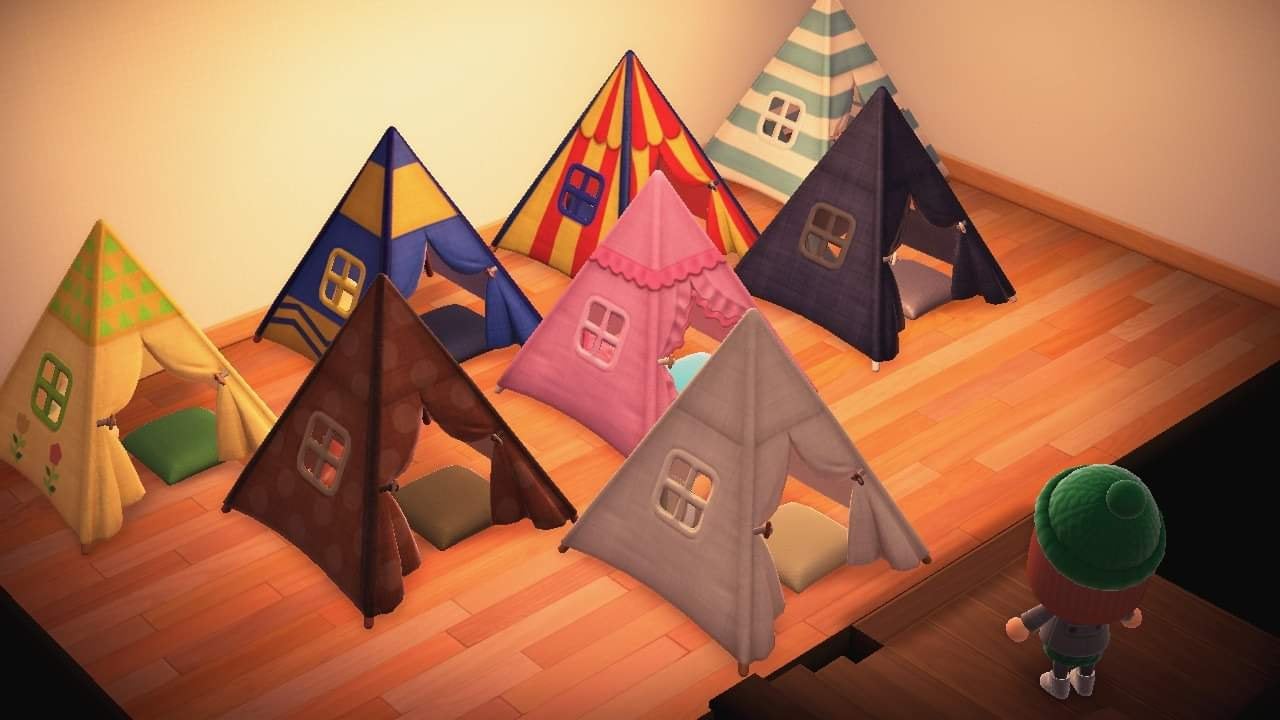 animal crossing new horizons tent ACNH Christmas Kids tent toy day (Animal Crossing New Horizons)