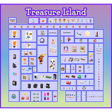 Load image into Gallery viewer, Animal Crossing Treasure Island All you can loot All DIYs Villagers in boxes Cottagecore
